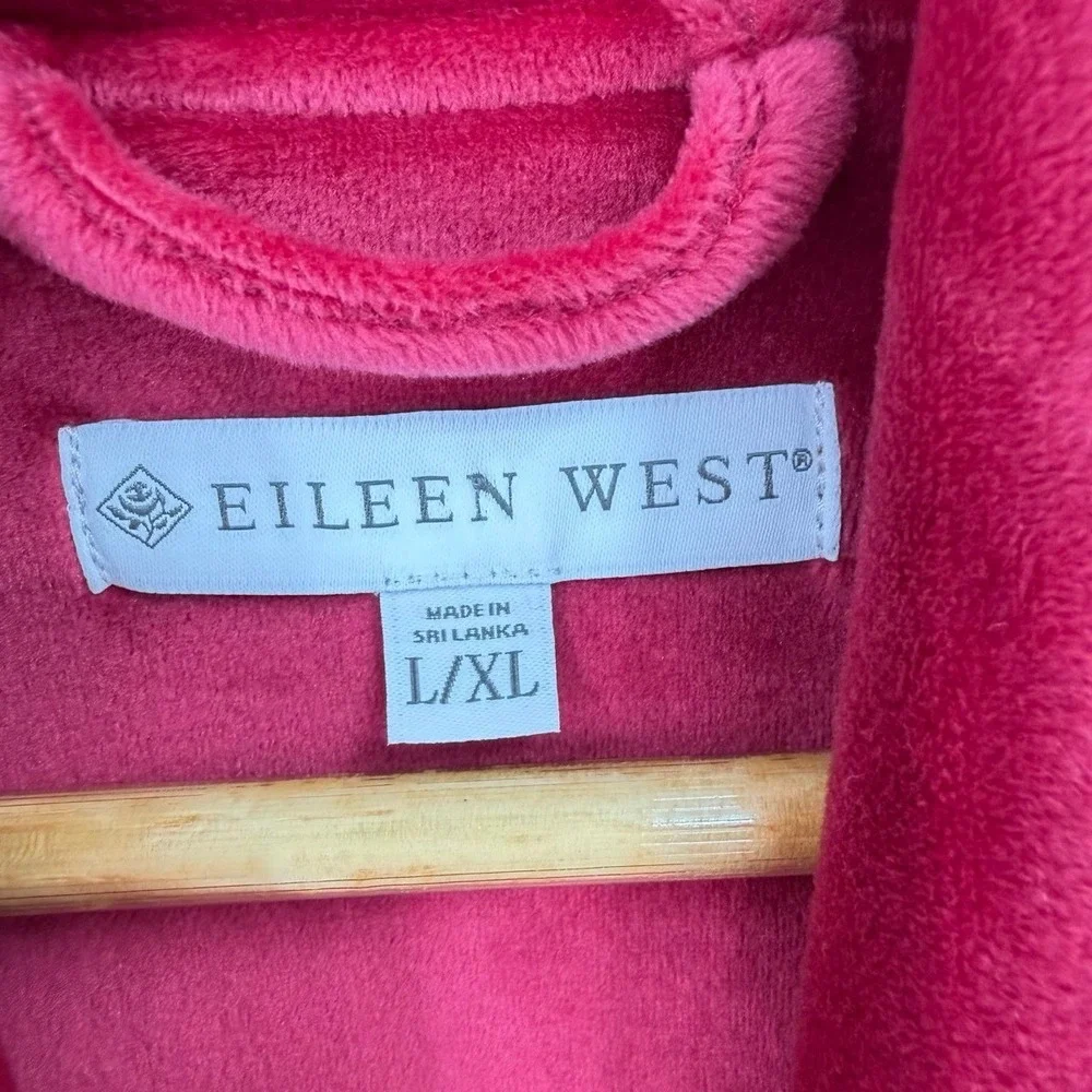 Eileen West Lux Velour Long Zip Robe Womens L/XL Housecoat Loungewear Cozy Soft - Picture 8 of 10